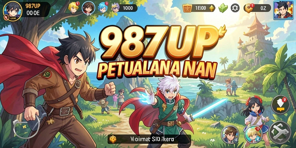 Tampilan gameplay seru dengan karakter anime yang memukau.