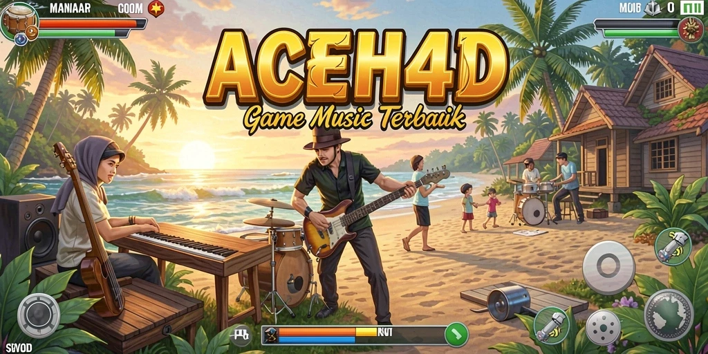 Tampilan gameplay ACEH4D dengan musik yang menghibur.