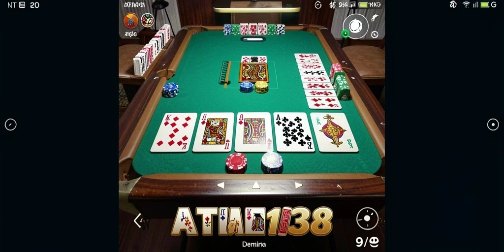 Tampilan gameplay seru dalam permainan domino ATM138.