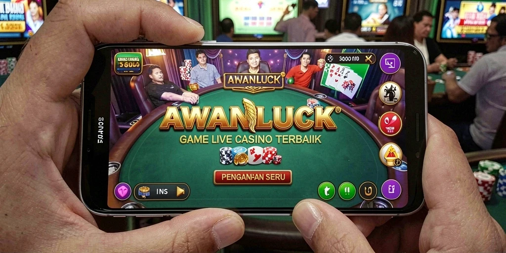 Tampilan gameplay Live Casino yang mendebarkan dan interaktif di AWANLUCK.