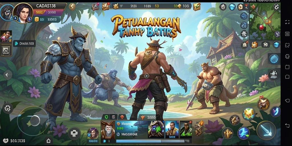 Tampilan gameplay yang menakjubkan dalam CADAS138, menunjukkan dunia yang luas dan karakter yang beraksi.