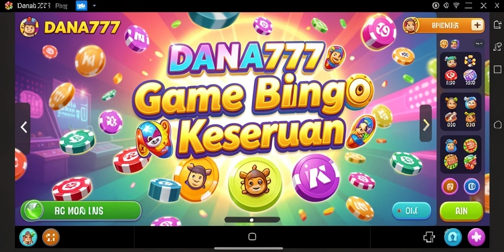 Screenshot menunjukkan gameplay menarik DANA777 saat bermain Bingo.