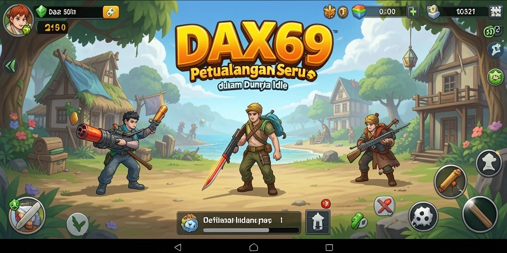 Tampilan gameplay DAX69 menunjukkan keseruan permainan Idle yang menawan.