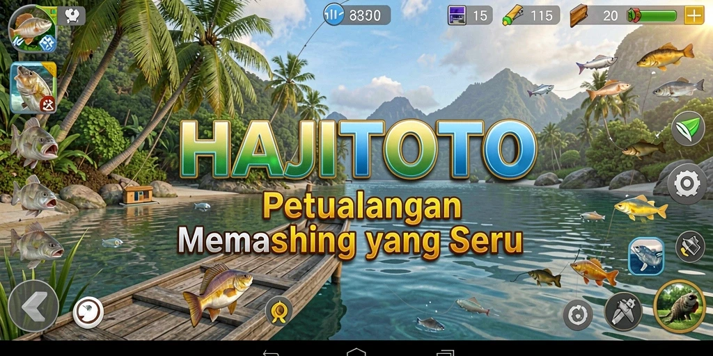Screenshot gameplay menampilkan suasana memancing yang mendebarkan.