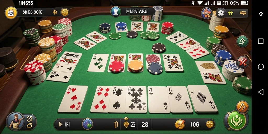 Tampilan gameplay Gaple yang seru dan menarik di INS55.