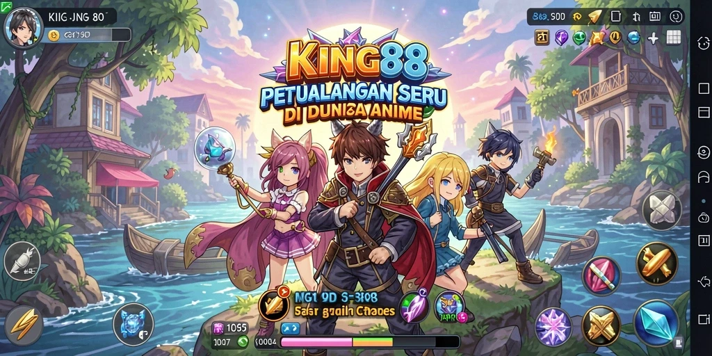 Tampilan menarik dari gameplay KING88 yang mengeksplorasi dunia anime.