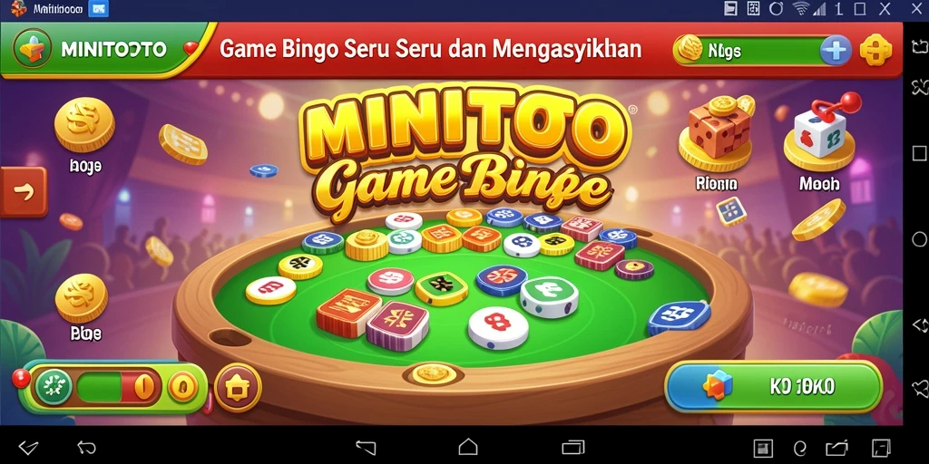 Tampilan menarik dari gameplay Bingo di MINITOTO.
