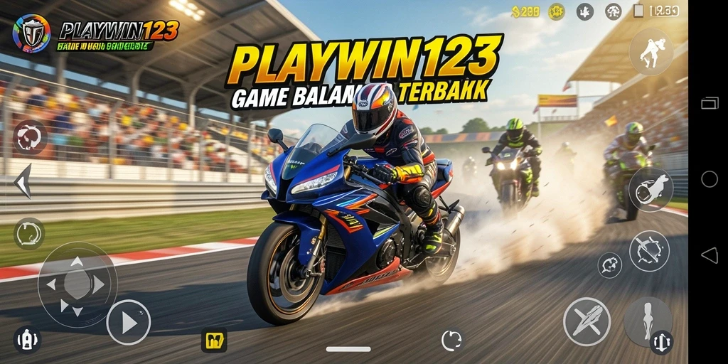 Gameplay menegangkan di balapan motor yang seru