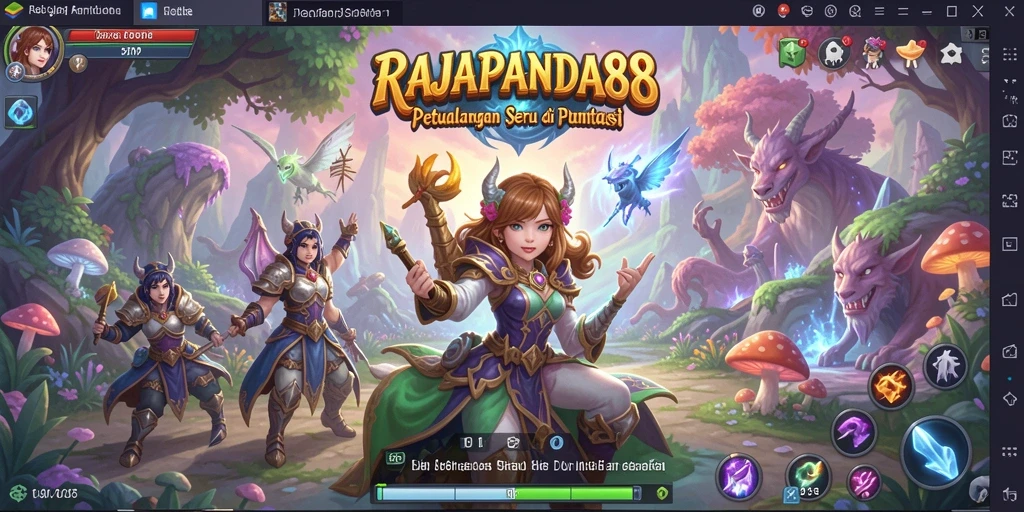 Tangkapan layar utama dari gameplay RAJAPANDA88 yang menampilkan petualangan seru.