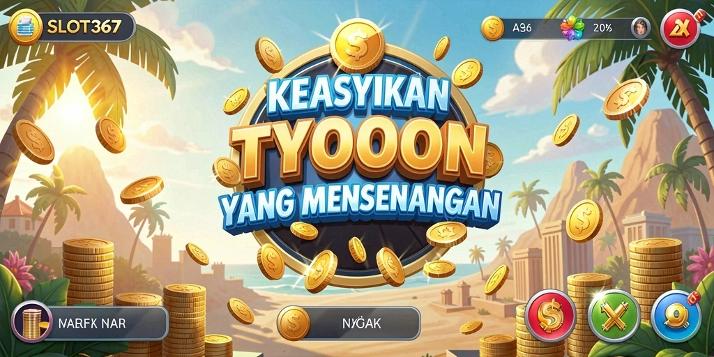 Screenshot gameplay SLOT367 menampilkan keseruan membangun bisnis Tycoon.