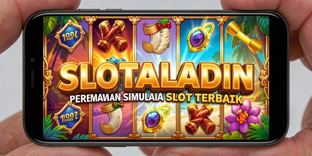 Tampilan gameplay menarik dari SLOTALADIN dengan berbagai tema slot.