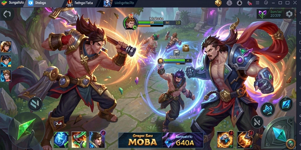 Tangkapan layar SUNGAITOTO menampilkan aksi intens dalam game MOBA.