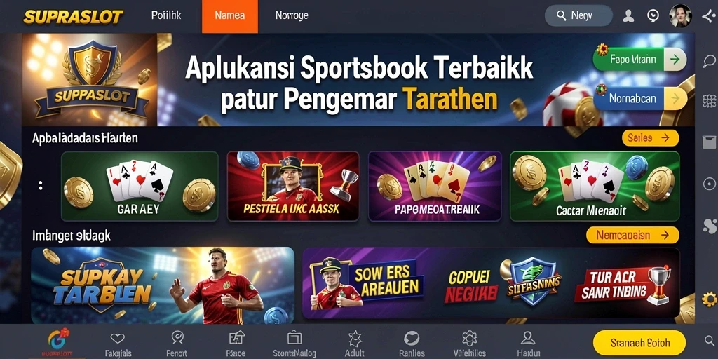 Screenshot SUPRASLOT menampilkan taruhan langsung yang menarik.