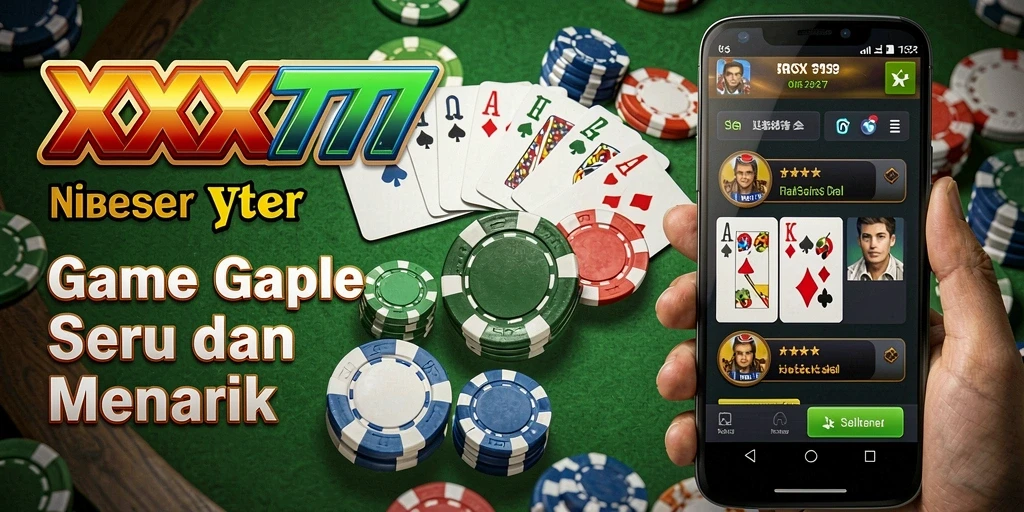 Tampilan menarik dari gameplay Gaple di XXX777.